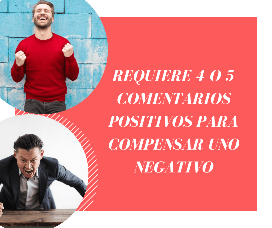 4 o 5 comentarios positivos para compensar uno negativo còpia